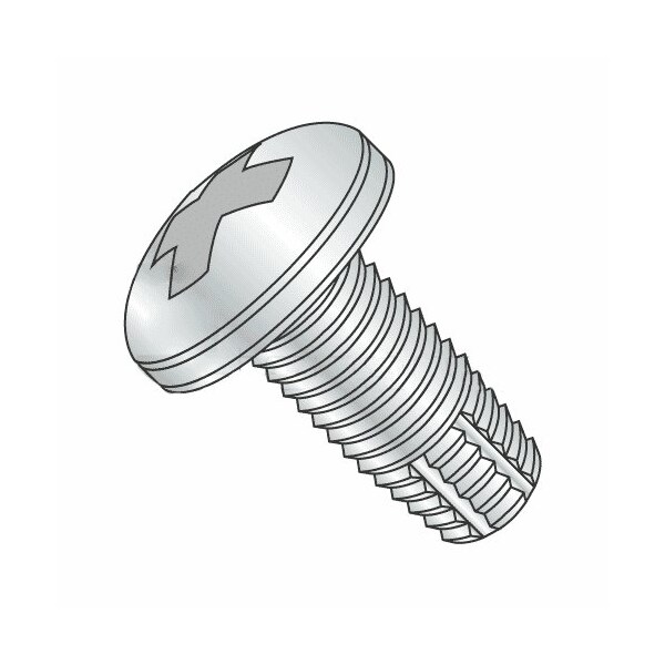 Newport Fasteners Thread Cutting Screw, #8-32 x 1/2 in, Zinc